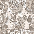 Mehndy flowers pattern