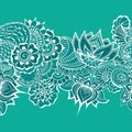 Mehndy flowers pattern