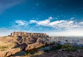 Mehrangarh fort in India, Rajasthan, Jodhpur. Indian palace Royalty Free Stock Photo