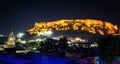 Mehrangarh Fort Jodhpur Rajasthan with cityscape in night illumination. Royalty Free Stock Photo