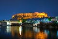 Mehrangarh fort in twilight. Jodhpur, India