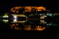 Night view, Mehrangarh or Mehran Fort, located in Jodhpur, Rajasthan, is one of the largest forts in India.