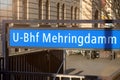 Mehringdamm subway station sign berlin germany