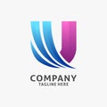 Letter U business logo design Royalty Free Stock Photo