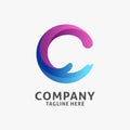 Letter C care logo design Royalty Free Stock Photo