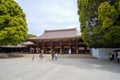 Meiji-jingu shrine, located in Shibuya, landmark and popular for tourist attractions. 6 April 2018, Tokyo, Japan