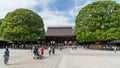 Meiji Shrine located in Shibuya, is the Shinto shrine dedicated to the Emperor Meiji and Empress Shoken, Tokyo Royalty Free Stock Photo