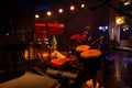 Meinl Percussion drum set on concert stage Royalty Free Stock Photo