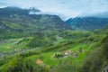 Meiringen, view from a waterfall Reichenbach. Reichenbach Waterfall Royalty Free Stock Photo