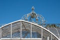 Meise, Flemish Brabant, Belgium - Detail of the art nouveau roof of the Alphone Balat glasshouses