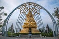 Meisha OCT East Shenzhen Huaxing Temple surrounded by golden Buddha Buddha sitting on lotus Royalty Free Stock Photo