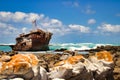 Meisho Maru shipwreck at the southern tip of South Africa near Cape Agulhas.