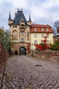 Meissen old town with the middle castle gate