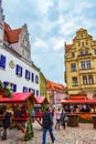 Market square and Meissen Town Hall Saxony Germany Royalty Free Stock Photo