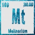 Meitnerium Chemical Element Blue on White Royalty Free Stock Photo