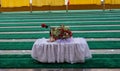 Meja Akad akad table at a mosque in Padang, Indonesia, it is used for marriage