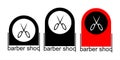 Logo design, logotype, barbershop business symbol