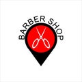 Logo design, logotype, barbershop business symbol.