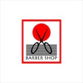 Logo design, logotype, barbershop business symbol