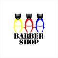Logo design, logotype, barbershop business symbol