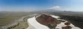 Meke Crater Lake in Konya - Turkey. Aerial View Royalty Free Stock Photo