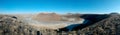 Meke crater lake panoramic Royalty Free Stock Photo