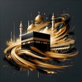 Mekkah Hajj Muslims Eid Aladha Mubarak ai generator Royalty Free Stock Photo