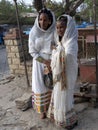 MEKNES, ETHIOPIA, APRIL 29th.2019, Ethiopian women in the city have beautiful clothes and have artistic hairstyles, April 29th.