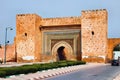 MEKNES, MOROCCO - JUNE 01, 2017: Bab El Khemis Gate in Meknes, built in 1673. Meknes is one of the four Imperial cities of Morocco