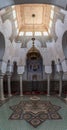 MEKNES, MOROCCO - MARCH 29, 2023 - Famous mausoleum of Moulay Ismail in downtown Fes