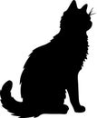 Mekong Bobtail Cat Black Silhouette Generative Ai