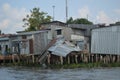 Corrugated metal houses on the Mekong Delta, Vietnam 