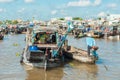 Mekong floating market Royalty Free Stock Photo