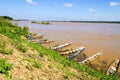 Mekong Rive and small fishing boat