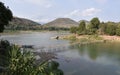 Mekong River and Nam Khan River Confluence Royalty Free Stock Photo