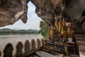 Mekong River and Pak Ou Caves in Laos Royalty Free Stock Photo