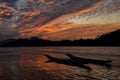 Mekong River sunset at Luang Prabang