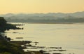 Mekong River view take from Chiang Khan Thailand. Royalty Free Stock Photo