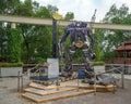 Art From Scrap Metal, a robot replica standing tall in outdoor