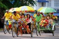 Melaka, Malaysia: Famed Flower Taxis Royalty Free Stock Photo