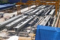 Fabrication yard for prestress concrete precast beam.