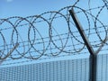 Anti-climb fencing made from galvanized iron install at the perimeter or property boundary to prevent from the intruder. Royalty Free Stock Photo