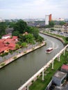 Melaka river among building