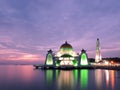 Melaka Straits Mosque Royalty Free Stock Photo