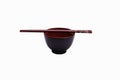 Melamine bowl and wooden chopstick