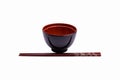 Melamine bowl and wooden chopstick