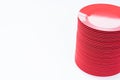 Melamine Red Plate stack