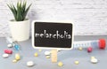 melancholia word write on prescription. concept mwdical