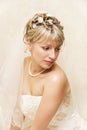 Melancholic bride Royalty Free Stock Photo