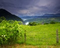 Melancholic green landscape, france